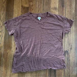 BKE Dusty Purple/Brown Short Sleeve Tee
